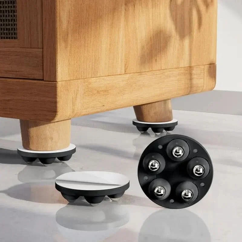 Furniture Feet with Swivel Wheels Floor Protection Set of 4