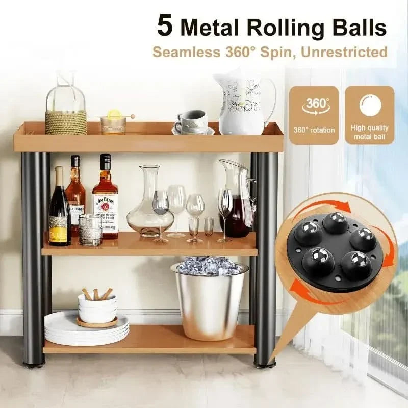 Furniture Feet with Swivel Wheels Floor Protection Set of 4