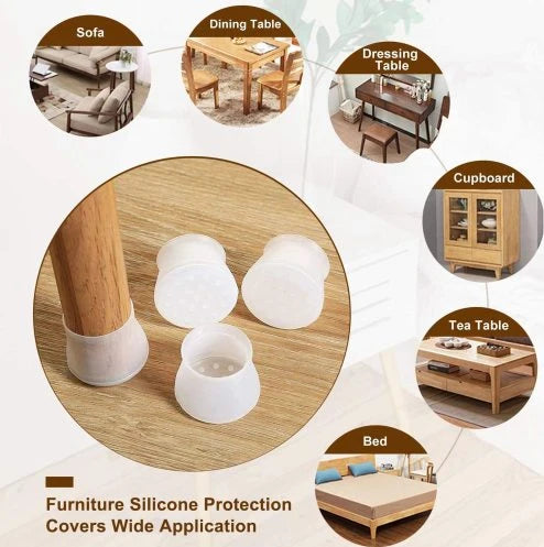 Furniture Leg Caps Silicone Anti-Slip Set of 20