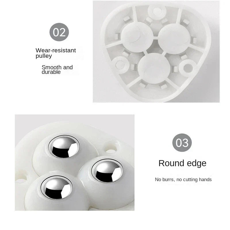 Furniture Mover Wheels Self-Adhesive 360° Rotation Set of 4