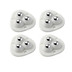 Furniture Mover Wheels Stainless Steel Self-Adhesive 360 Degree 4-Pack