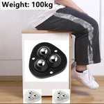 Furniture Mover Wheels Stainless Steel Self-Adhesive 360 Degree 4-Pack