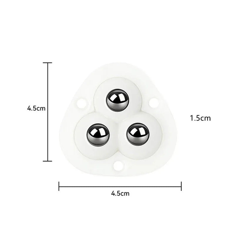 Furniture Mover Wheels Stainless Steel Self-Adhesive 360 Degree 4-Pack