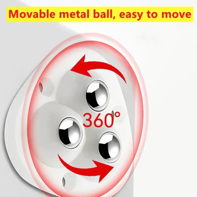 Furniture Mover Wheels Stainless Steel Self-Adhesive 360 Degree 4-Pack