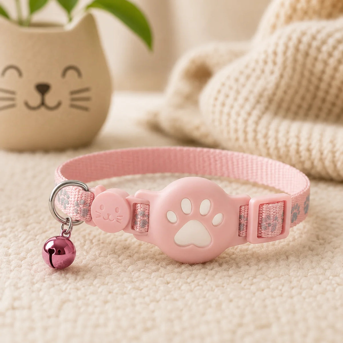 GPS Cat Collar Real-Time Tracking Reflective Water-Resistant Silicone