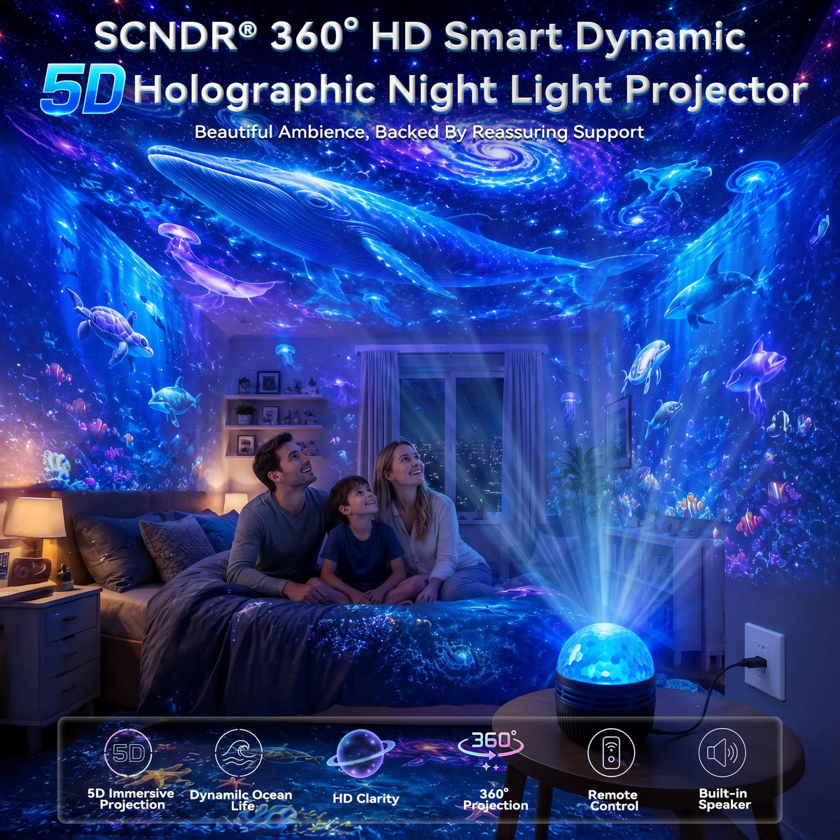 Galaxy Projector RGBW LED Flexible 360° Gooseneck USB Powered