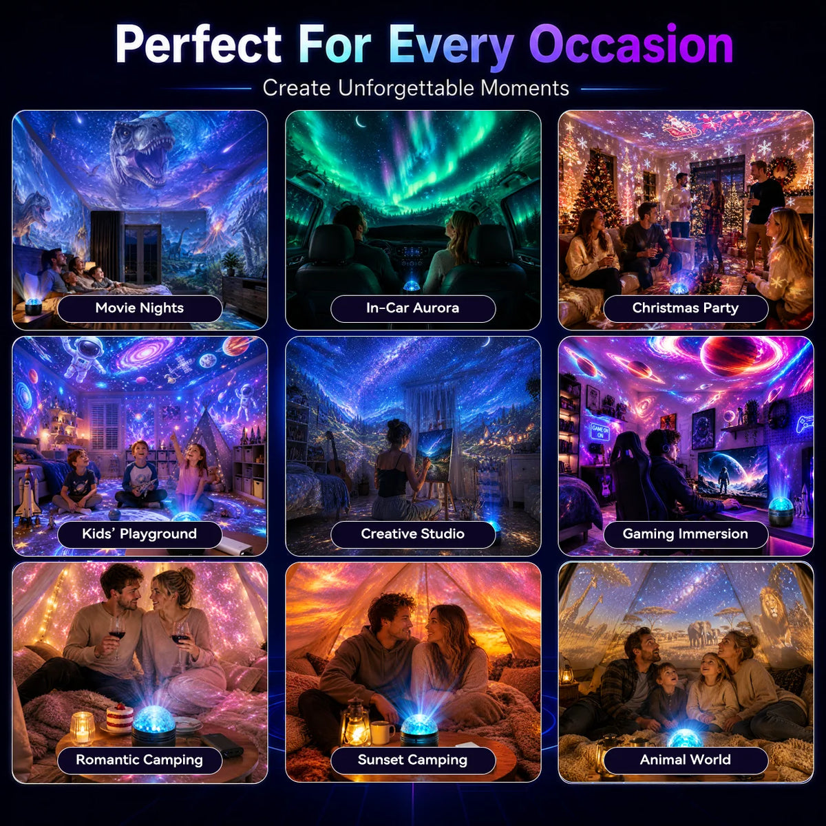 Galaxy Projector RGBW LED Flexible 360° Gooseneck USB Powered