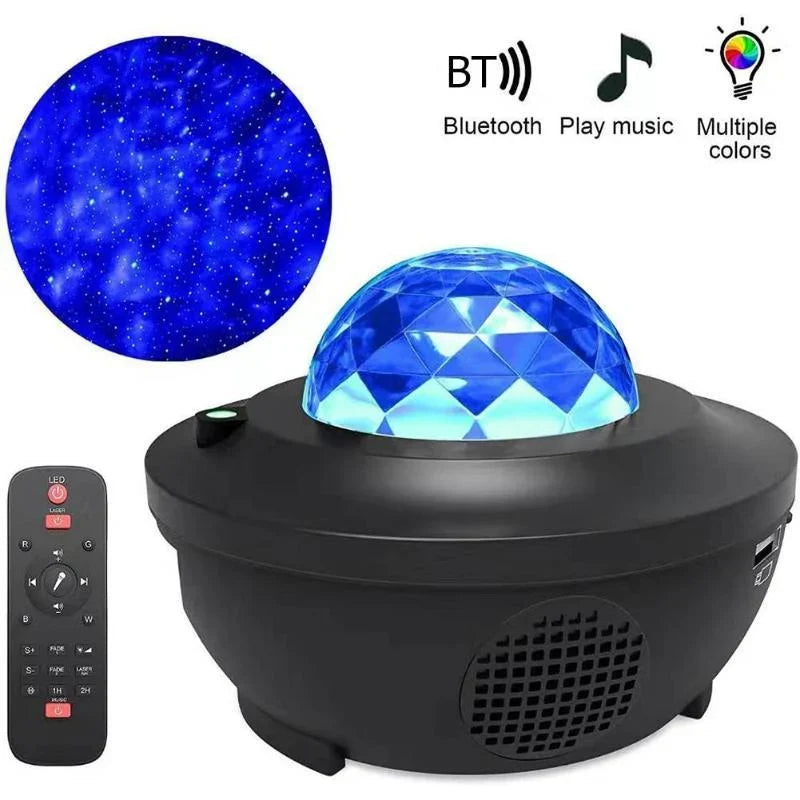 Galaxy Projector Starry Sky Ocean Wave Bluetooth Speaker
