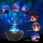 Galaxy Projector Starry Sky & Ocean Wave Bluetooth Speaker