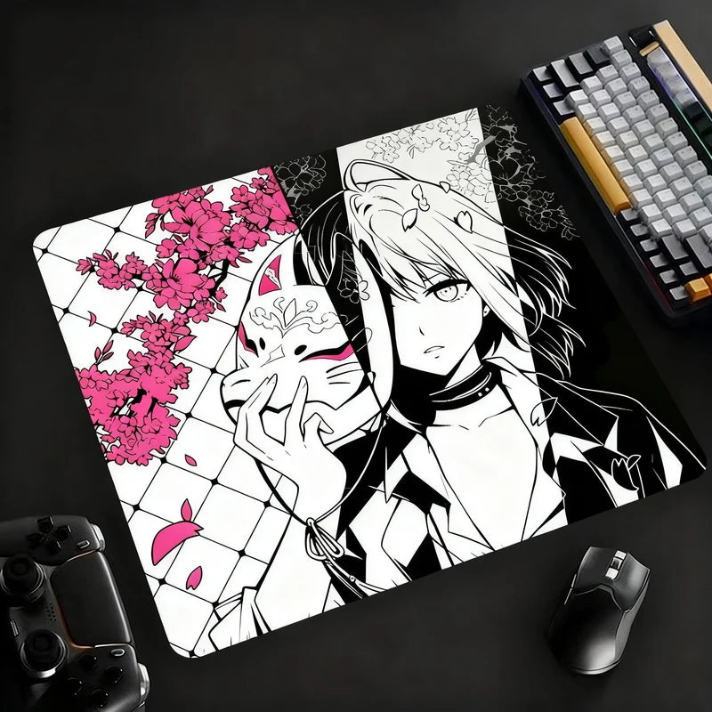 Gaming Mouse Pad Tempered Glass Non-Slip Base Smooth Glide