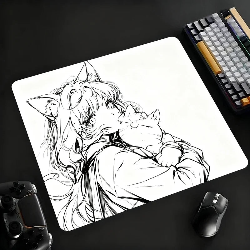 Gaming Mouse Pad Tempered Glass Non-Slip Base Smooth Glide