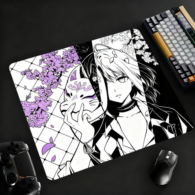 Gaming Mouse Pad Tempered Glass Non-Slip Base Smooth Glide