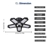 Garage Light LED Adjustable 5-Panel Screw-In Base