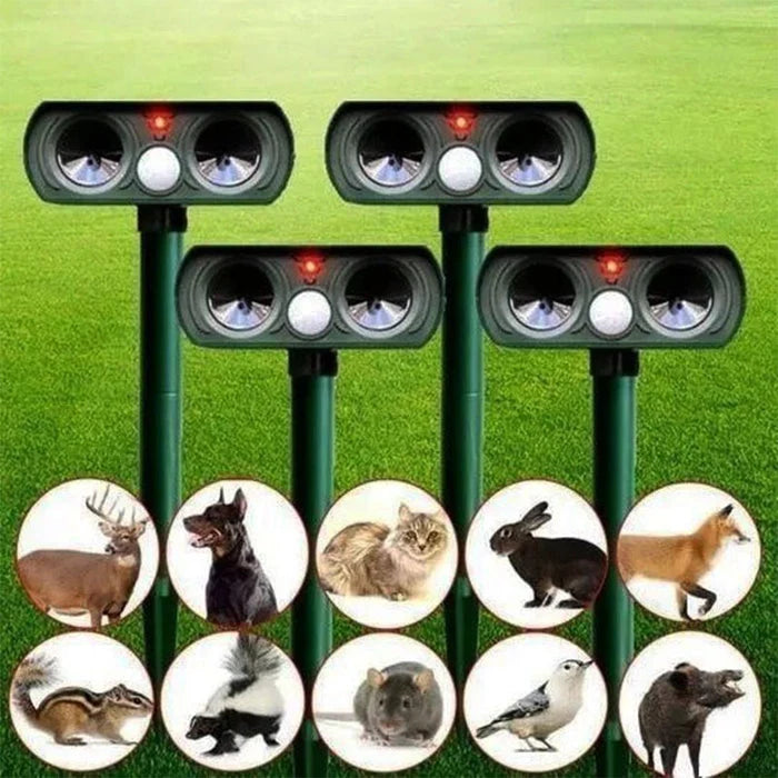 Garden Animal Repeller Solar-Powered Motion-Activated LED Light