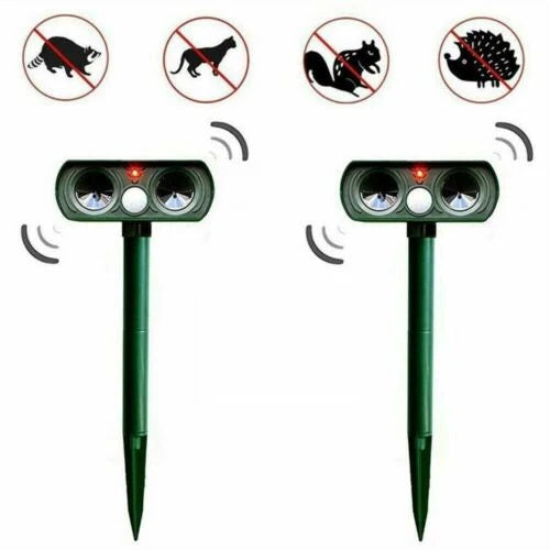 Garden Animal Repeller Solar-Powered Motion-Activated LED Light