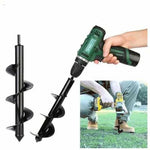 Garden Auger Attachment Carbon Steel 17.7 Inch Depth