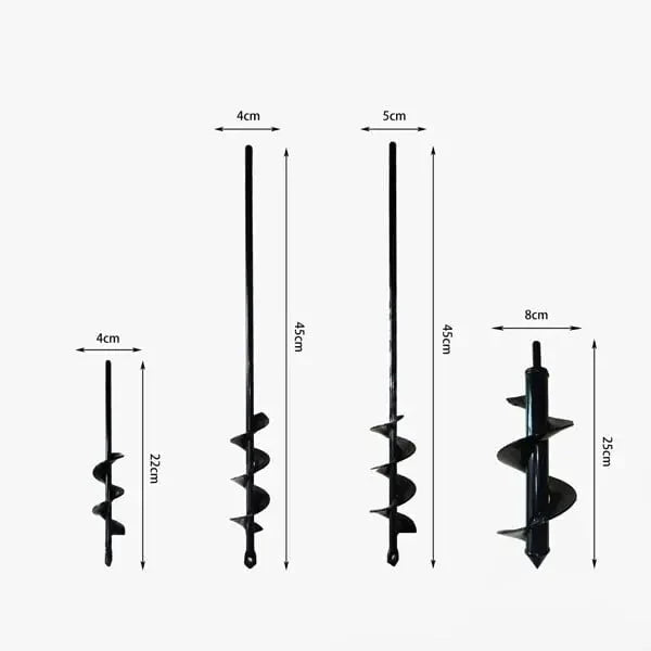 Garden Auger Bit Spiral Design Fits Cordless Drills