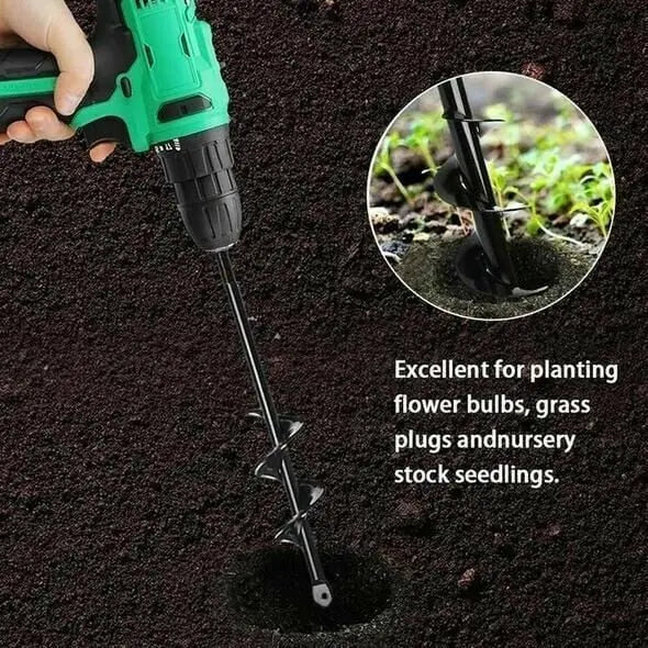 Garden Auger Bit Spiral Design Fits Cordless Drills