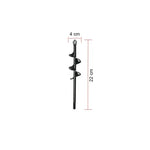 Garden Auger Bits Ergonomic Spiral Rust-Resistant Steel