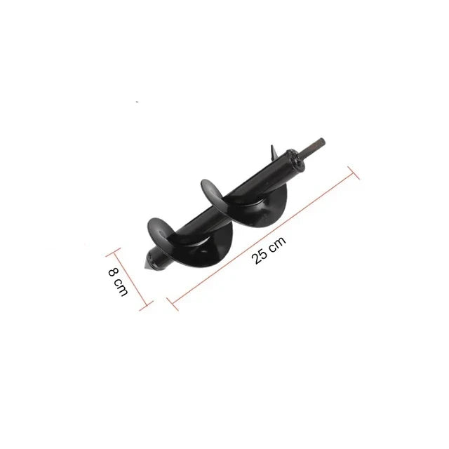 Garden Auger Bits Ergonomic Spiral Rust-Resistant Steel