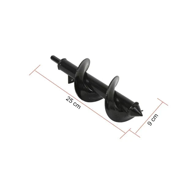 Garden Auger Bits Ergonomic Spiral Rust-Resistant Steel