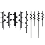 Garden Auger Bits Ergonomic Spiral Rust-Resistant Steel