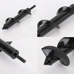 Garden Auger Bits Ergonomic Spiral Rust-Resistant Steel