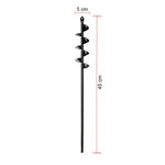 Garden Auger Bits Ergonomic Spiral Rust-Resistant Steel