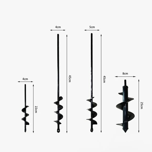 Garden Auger Drill Bit Deep-Drilling Spiral High-Manganese Steel