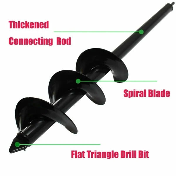 Garden Auger Drill Bit Deep-Drilling Spiral High-Manganese Steel