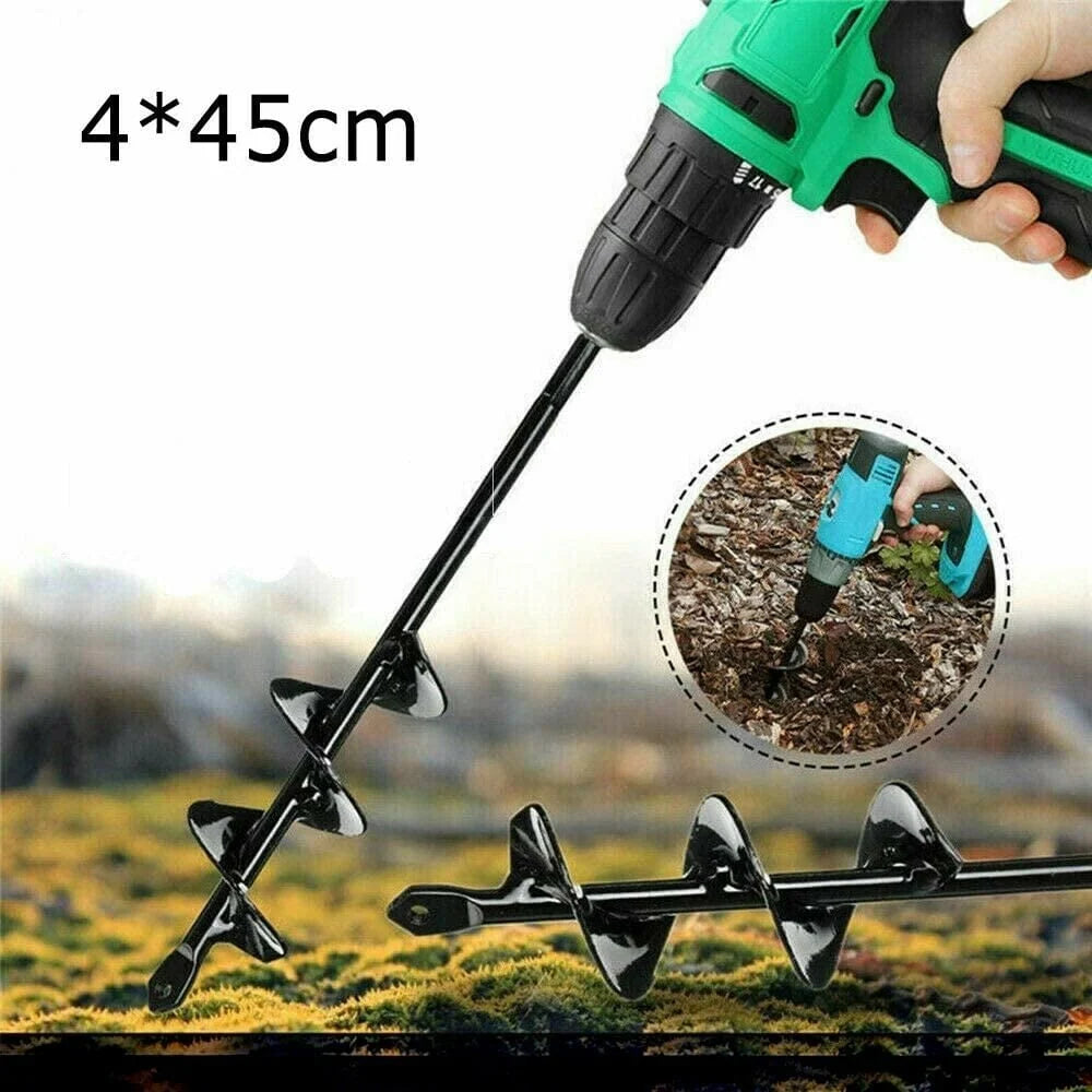 Garden Auger Drill Bit Deep-Drilling Spiral High-Manganese Steel