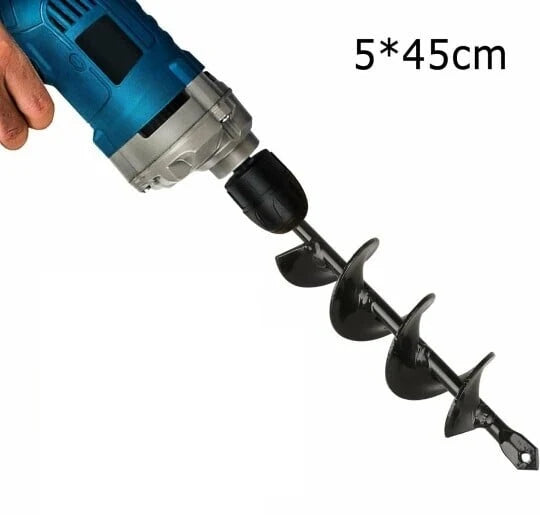Garden Auger Drill Bit Deep-Drilling Spiral High-Manganese Steel