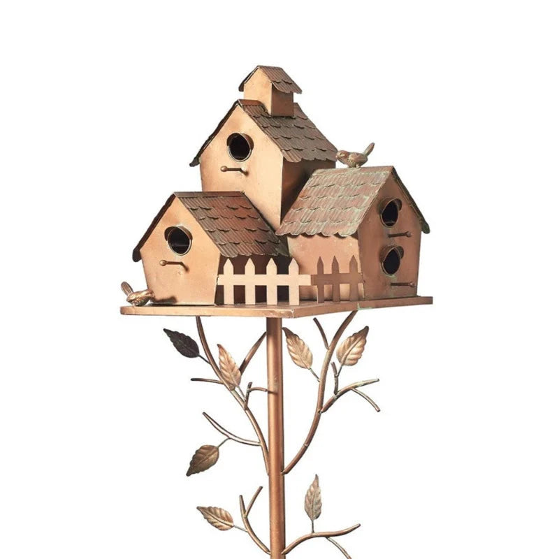 Garden Birdhouse Metal Rust-Resistant Tool-Free Assembly