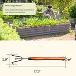 Garden Cultivator Long Handle Coated Steel