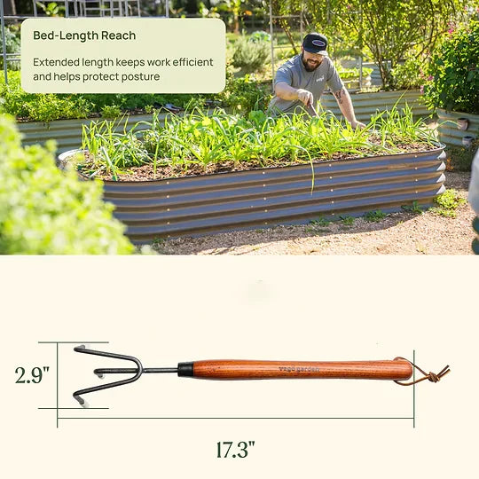 Garden Cultivator Long Handle Coated Steel