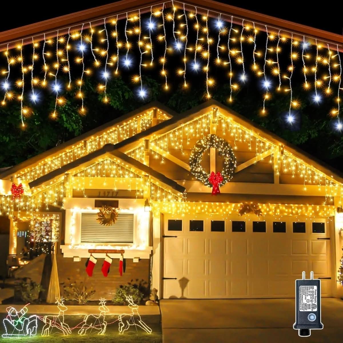 Garden Curtain Lights Weather-Resistant 96 Bright White LEDs