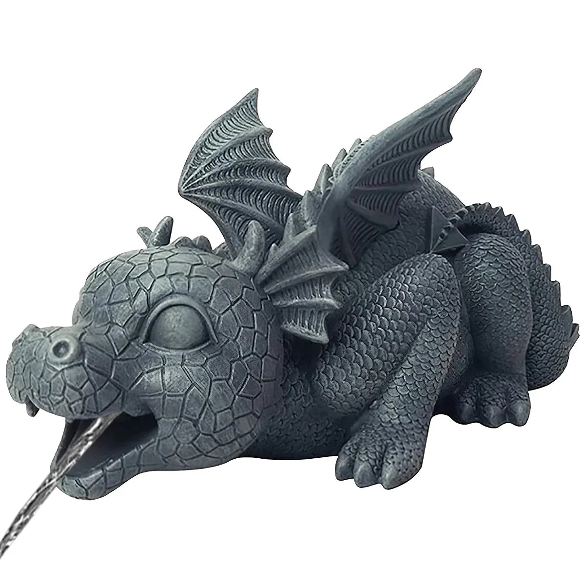 Garden Fountain Dragon Spouting Resin 30cm