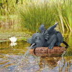 Garden Fountain Dragon Spouting Resin 30cm