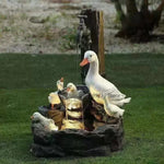 Garden Fountain Solar Option LED Lighting