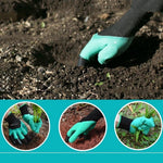 Garden Gloves Built-In Digging Claws Set of 2