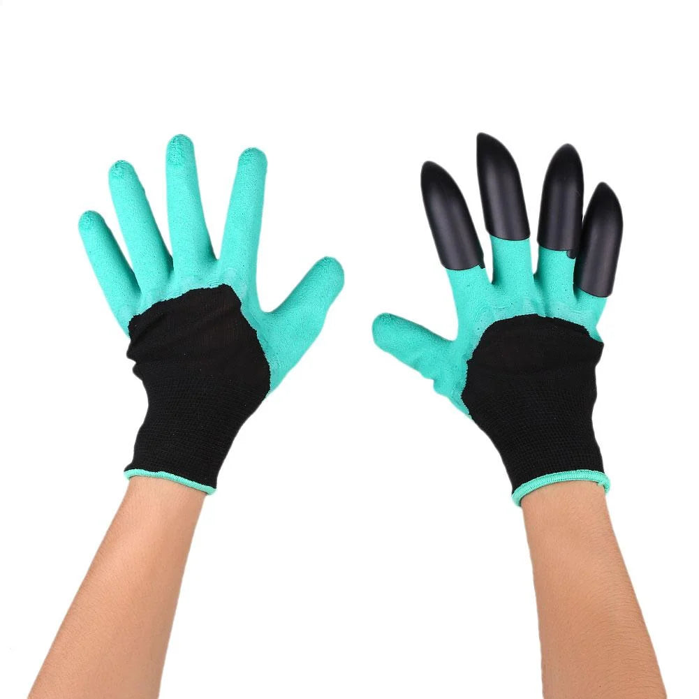 Garden Gloves Built-In Digging Claws Set of 2