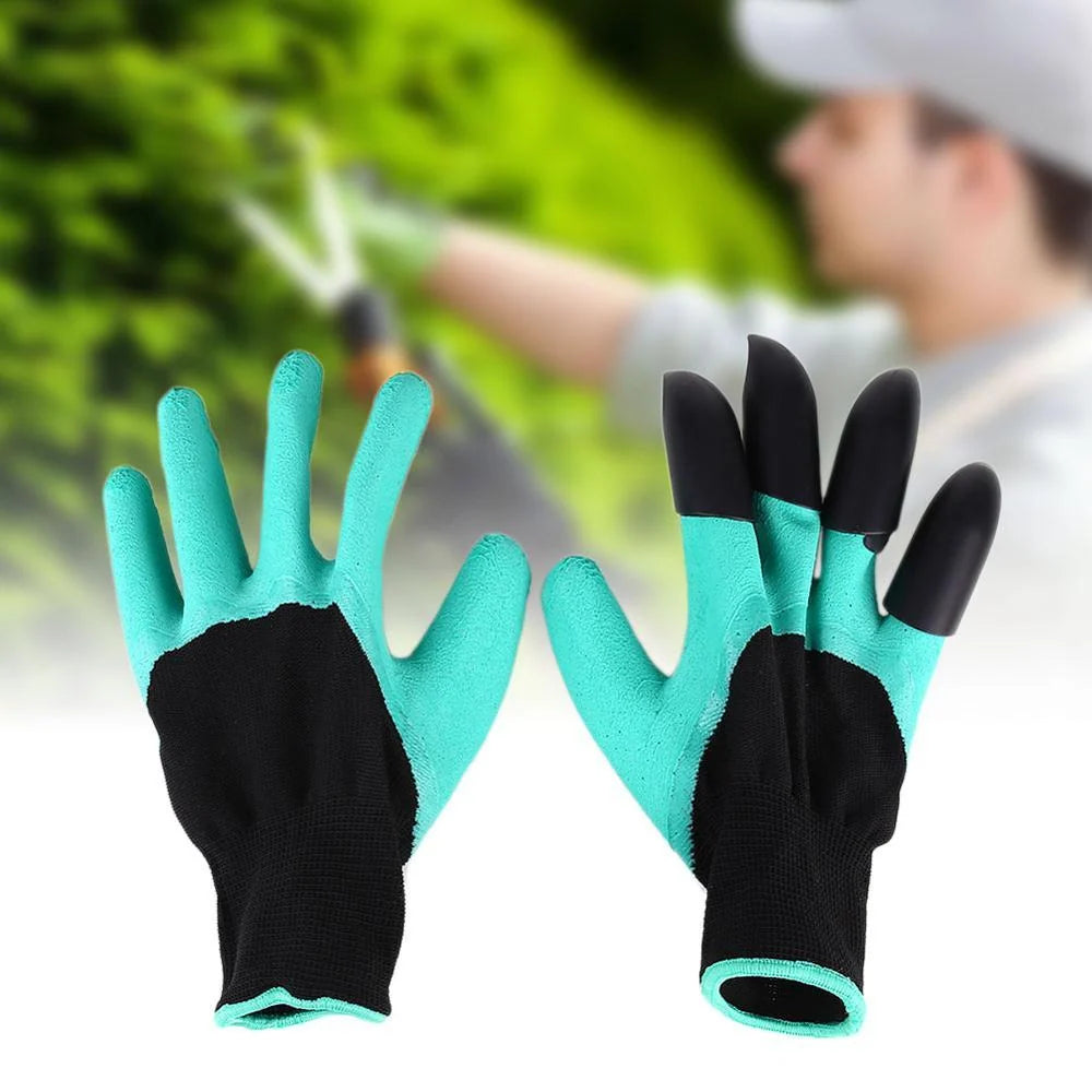 Garden Gloves Built-In Digging Claws Set of 2