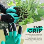 Garden Gloves Integrated Digging Claws Waterproof & Cut Resistant