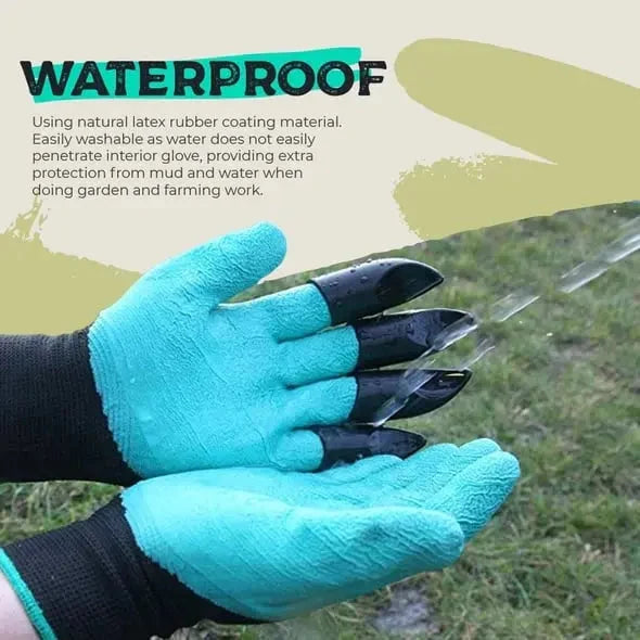 Garden Gloves Integrated Digging Claws Waterproof & Cut Resistant