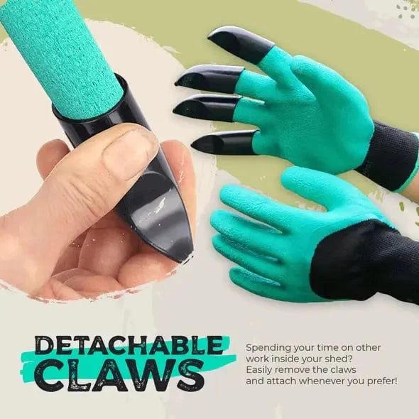 Garden Gloves Integrated Digging Claws Waterproof & Cut Resistant