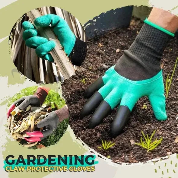 Garden Gloves Integrated Digging Claws Waterproof & Cut Resistant