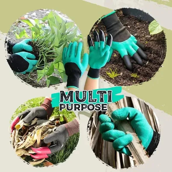 Garden Gloves Integrated Digging Claws Waterproof & Cut Resistant