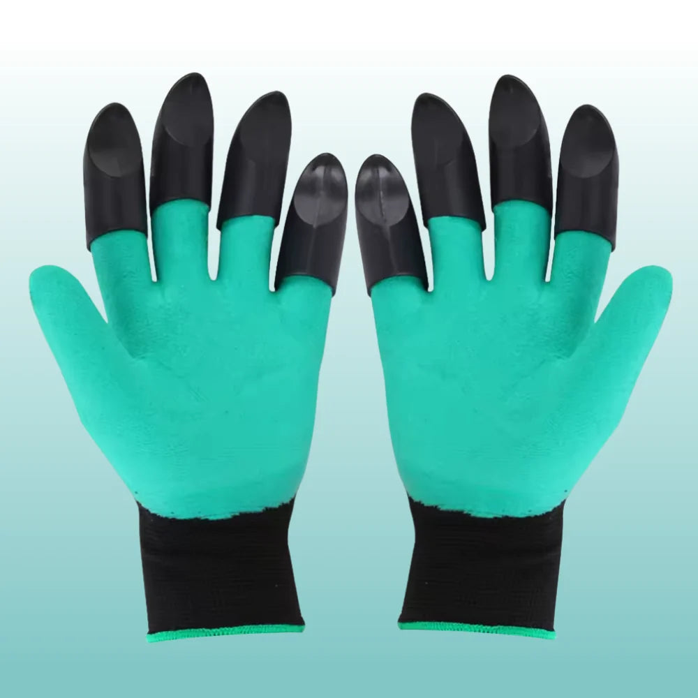 Garden Gloves With Built-In Digging Claws Breathable Fabric Set of 1 Pair