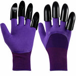 Garden Gloves With Built-In Digging Claws Breathable Fabric Set of 1 Pair