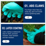 Garden Gloves With Built-In Digging Claws Breathable Fabric Set of 1 Pair